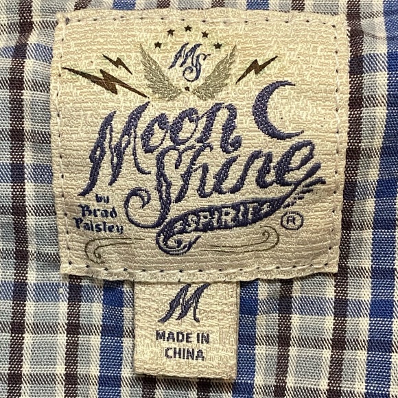 EUC Men’s Size Medium, Moon Shine Western Style Long Sleeve Snap Shirt - Picture 15 of 17